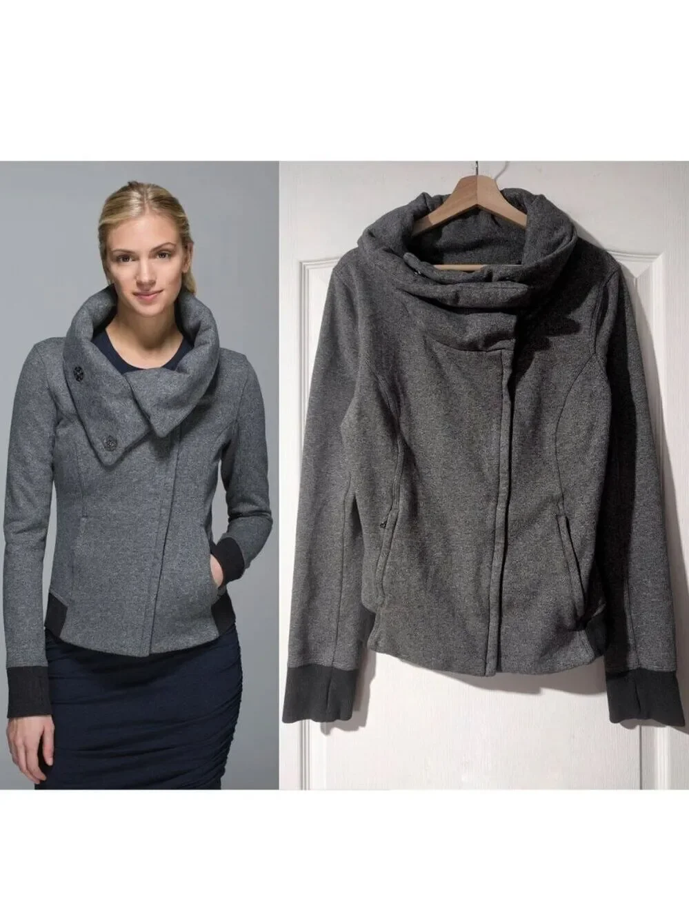 Lululemon | Karmacollected Jacket In Heathered Speckled Black - Picture 1 of 12